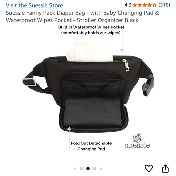 Belt Bag style Diaper Bag - Picture 2 of 6